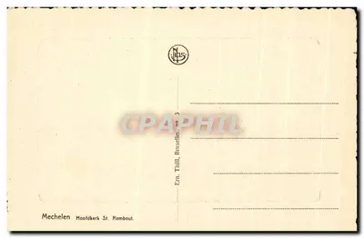 Malines Catedral de São Rombaut — editor N. Jans, n°3 — Verso