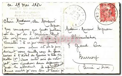 Paris / Palais de Chaillot — vue aérienne — Éditions d'art GUY — Rewers