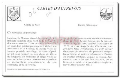 Menton — Stare Miasto — Wydawnictwo Giletta, Nice, n° 614 — Rewers