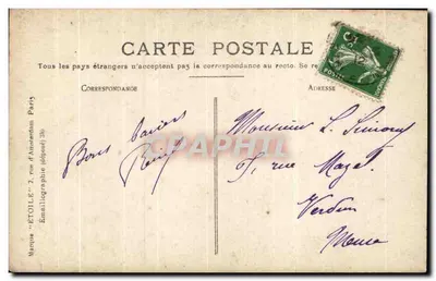 Toul — A fachada da catedral — Editor Etoile, Paris — Verso
