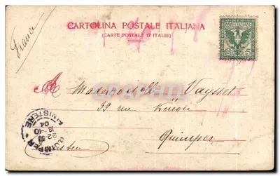 Vetrimiglia (Riviera di Ponente) — Ansicht des Flusses Roja und Kirche Saint-Gaudenzio — unbekannter Verleger, Seriennummer nicht sichtbar — Rückseite