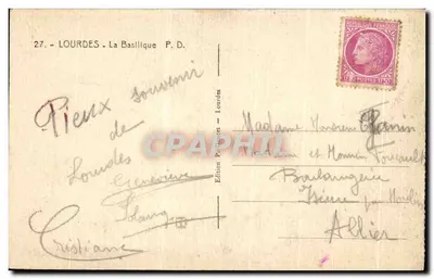 Lourdes - Bazylika — Wydawnictwo P. D. — Rewers
