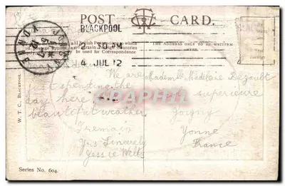 Metropole Hotel i Promenada, Blackpool — seria W.T.C. nr 604 — Rewers