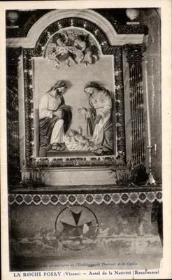 La Roche-Posay (Vienne) — Altar da Natividade (Renascimento) — Fotografia do Estabelecimento Termal e do Cassino