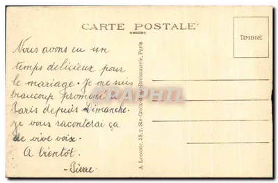 Puente Alexandre III — París — editor A. Leconte, 38, calle Ste-Croix-de-la-Bretonnerie — Reverso