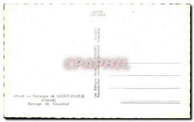 Dighe di Grandval — Vicinanze di SAINT-FLOR (Cantal) — Les Editions Moderne Théoljac — Verso