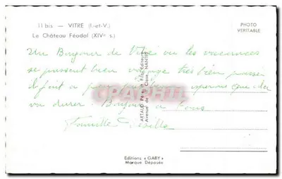 Zamek feudalny w Vitre — (XIV w.) — Wydawnictwo Gaby — Rewers