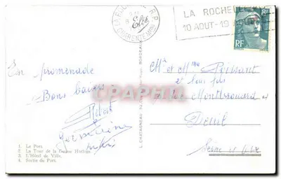 La Rochelle — Lembrete de La Rochelle — L. Chataneau — Verso