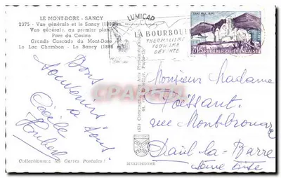 Mont-Dore - Sancy — vue générale, casino, cascade, lac — Mexichrome — Verso