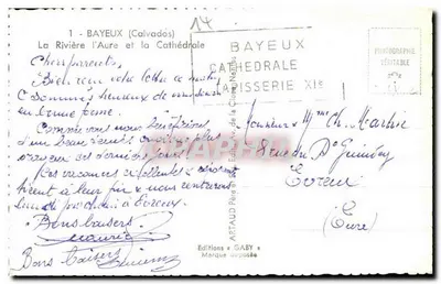 Bayeux — A Ribeira l'Aure e a Catedral — Edições Gaby — Verso