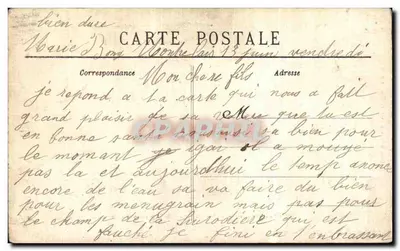 THOUARS (Deux-Sèvres) — Ogólny widok miasta w XVIII wieku — Jules Robachon, fot. Poitiers 1909 — Rewers