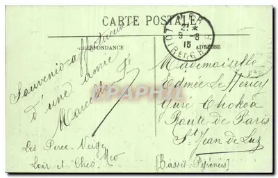 Chambord — O Castelo — A Fachada Septentrional — Editor LL, n°4 — Verso