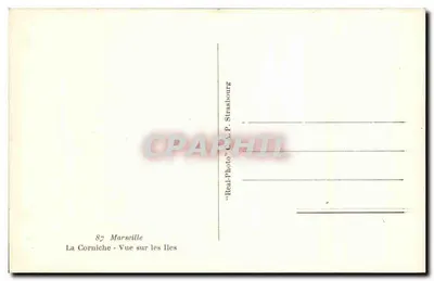 A Corniche - Vista sobre as Ilhas — C.A.P. Strasbourg — Verso
