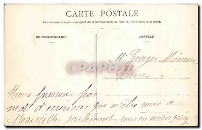 Escada e balcão vegetalizados — vista da rua — Carte postale CPAH — Verso