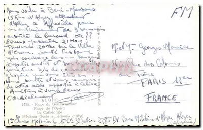 Algier — Pamiątki z Algieru — Wydawnictwo Farel — Rewers