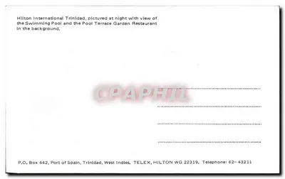 Hilton International Trinidad — basen i taras restauracyjny — wydawca nieznany — Rewers