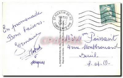 a ilha de Ré — Lembrança de — Elcé — Verso