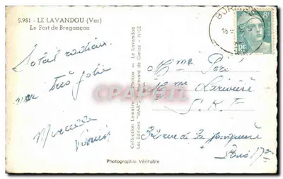 O Forte de Bregançon — Le Lavandou (Var) — Les Editions "MAR" — n°5.951 — Verso