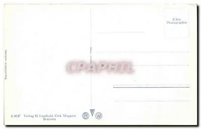 Vierwaldstättersee z górami Gitschen i Urirotstock — Verlag H. Leuthold, Grd. Magazin Brunnen, n° 4147 — Rewers