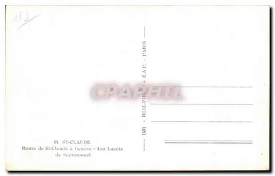 Trasa z St-Claude do Genewy — Zagięcia Septmoncel — C.A.P. Paris — Rewers