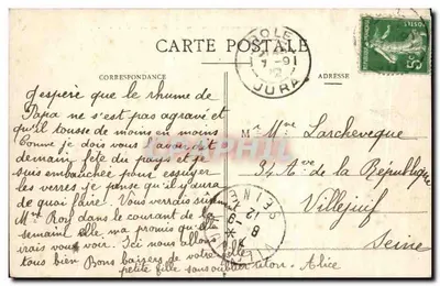 Cachoeira do Chapéu de Policial — Estrada de St-Claude para Genebra — Jura Pictórica — Verso