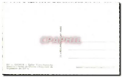 Scena polowa — Fragment tapiserii z XV wieku — Katedra Najświętszej Maryi Panny z Nantilly — SAUMUR — Rewers