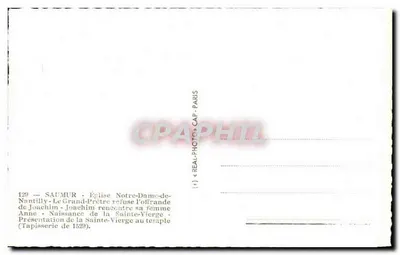 Saumur — Katedra Notre-Dame-de-Nantilly — Przedstawienie Przedstawienia Panny Marii w świątyni — Tkanina z 1529 roku — Rewers