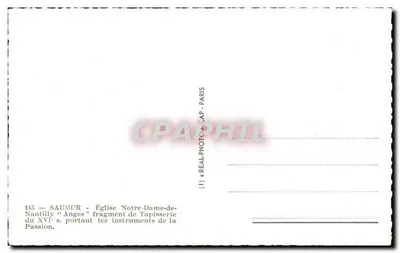 Anioły — fragment tapicerki z XVI wieku — kościoł Najświętszej Maryi Panny z Nantilly, Saumur — Rewers