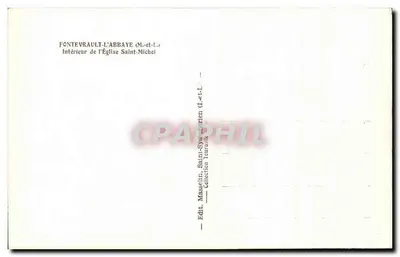 Interior da Igreja de São Miguel — Fontevrault-l'Abbaye — Editor Masselin, Saint-Symphorien (Loir-et-Cher) — Verso