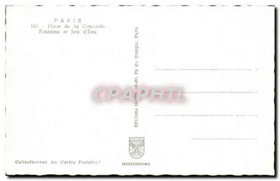 Praça da Concórdia — Fonte e Jatos d'Água — Greff — Verso