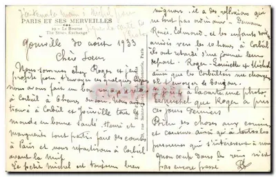 Die Börse in Paris — Verlag Guy — Seriennummer 29 — Rückseite