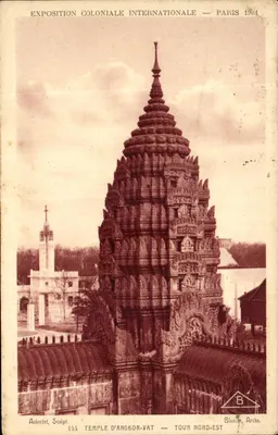 Temple d'Angkor-Vat — Tour Nord-Est — Exposition Coloniale Internationale — Paris 1931