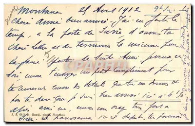 Montana s. Stierre - Hôtel du Parc — widok panoramiczny z górami na tle — Rewers