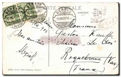 View of Geneva — J.J. 5769 — Jullien frères, Geneva — Back