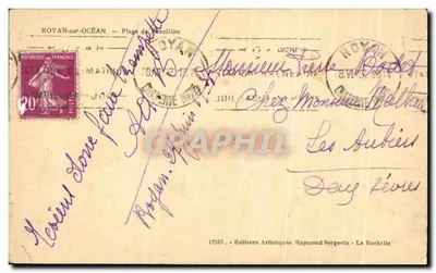 Plage de Concillon — Royan-sur-Océan — éditeur Ramunicho — Verso