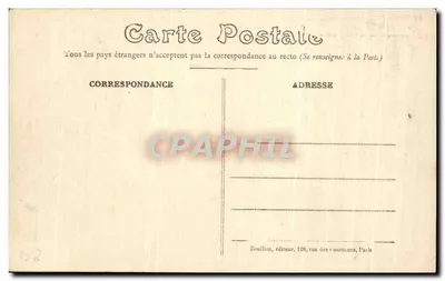 Senlis — Paleis van Justitie na de oorlog van September 1914 — Bouillon, uitgever — Achterkant