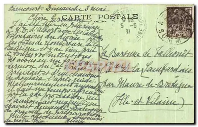 Albert (Somme) — A Virgem do alto da torre — Édit. M. Blot, Avenue de la Gare, Albert — Verso