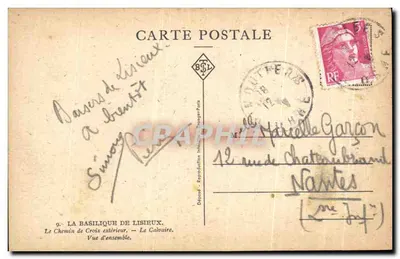 La Basílica de Lisieux — El Calvario — Vista general — Depositado por Infra-fotógrafo París — Reverso