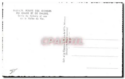 La Cigoigne — Trasa przez Gory Cians i Daluis — Wydawca La Cigoigne, Monako — Rewers