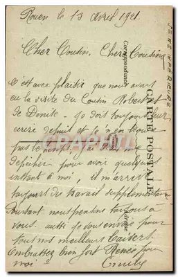 Rouen — O Palácio de Justiça. Pátio interno fachada sul — J.C., Rouen — Verso