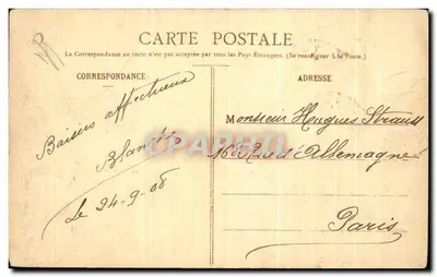 Bilhete postal antigo Rouen Bonsecours O Tramway de Bonsecours e o Funicular — Verso