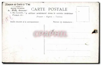 Stara pocztówka Alems De La Cigale Cabaret Danseuse fEmme — Rewers