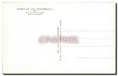 Parigi - La Conciergerie — editore A. Leconte, Parigi — Verso