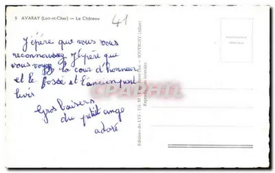 Avaray (Loir-et-Cher) — O Castelo — Éditions du LYS, Souvigny — Verso