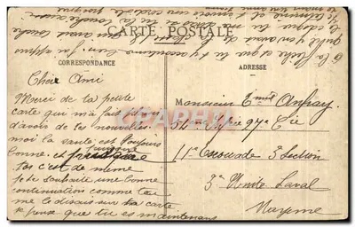 Stara pocztówka Okolice Rouen Bonsecours Pomnik Jeanne d'Arc — Rewers