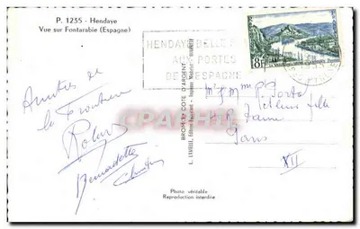 Vista su Fontarabie (Spagna) — L. Lavicelle, P. 1235 — Verso