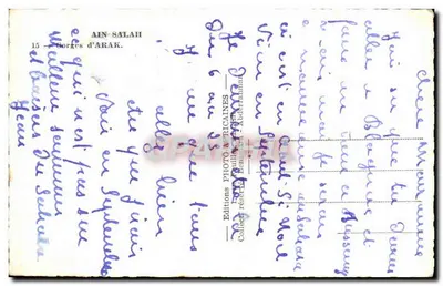 Gorges van ARAK — AIN-SALAH — Uitgever: Editions Photo-Africaines — Achterkant