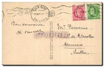 Saint-Jean - Wieża Portalu — wydawca: Editions Artistiques et PubliCalières - Francja — Rewers