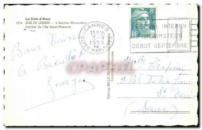 L'ancien monastère de l'île Saint-Honorat — Fortilie de l'île Saint-Honorat — Éditions Rella — Verso
