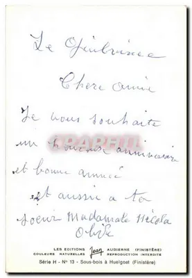 Bloaveze Wad — Bosque de subbosque — Ediciones Jean Audierne, Serie H N°13 — Reverso